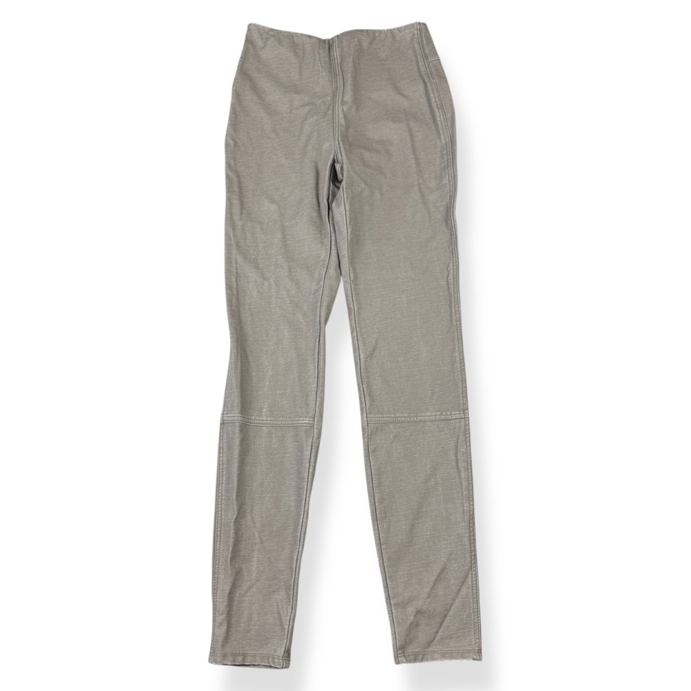 Lysse Vegan Leather Leggings Womens Small S Cement Color‎ 4 Way Stretch NWT